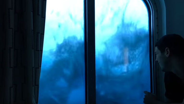 cruise ship storm video